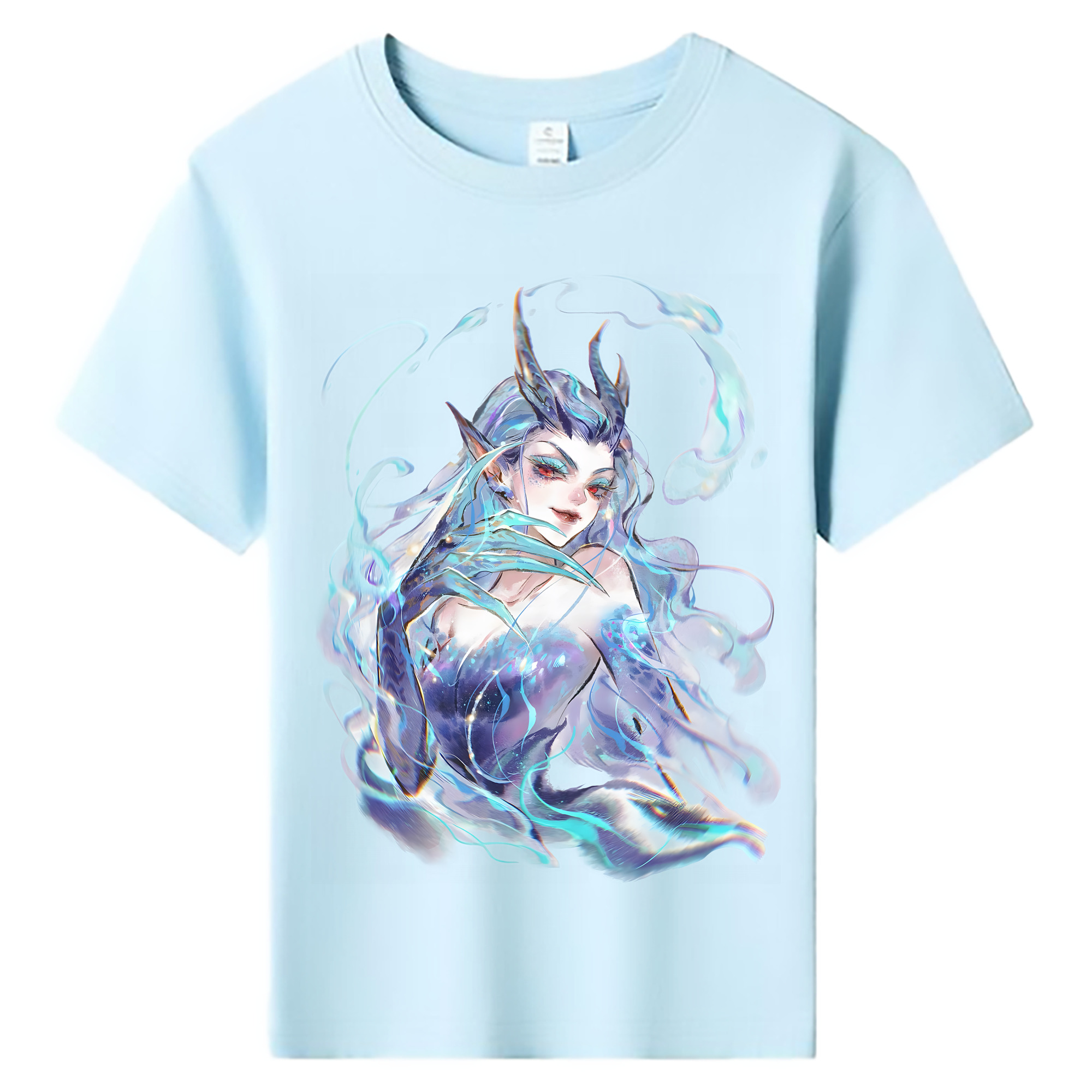 （画像用） Ne Zha 2 ナタ 魔童の大暴れ 綿100％キッズTシャツ（フロントプリント）
